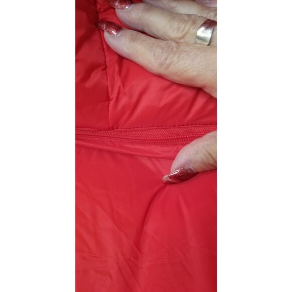 BCBGeneration Premium Performance Womens Red Hooded Puffer Coat Jacket Zip X LG - Picture 7 of 16